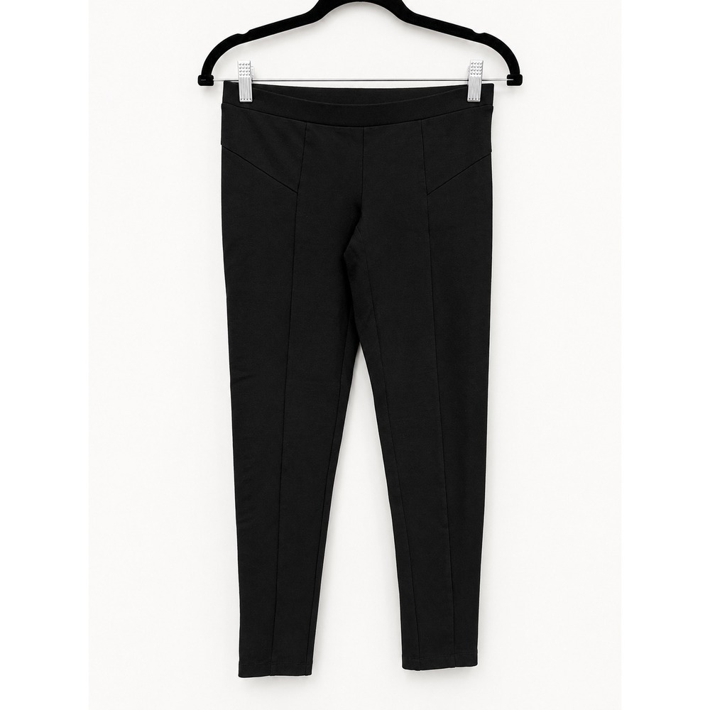 Theory‎ Pants Women S Black Quinina Rave Seamed Ponte Knit Slim Minimalist